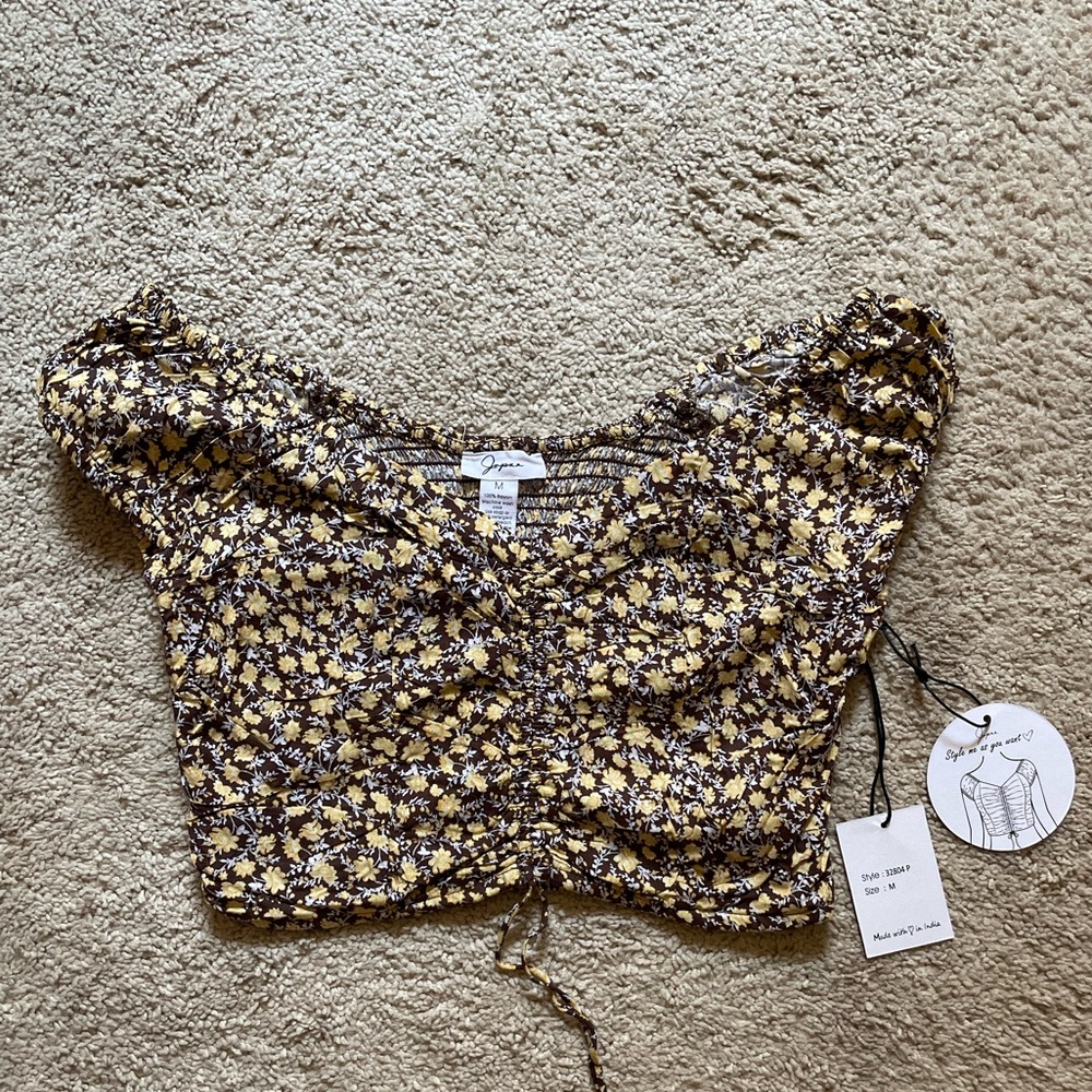 Floral print Crop top, size medium
